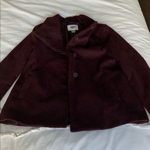 Old Navy | Burgundy Wool Coat